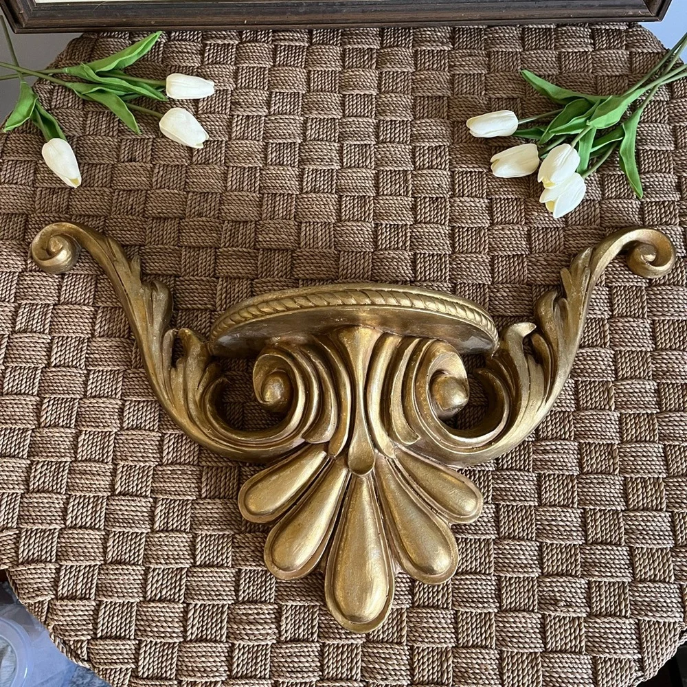 Vintage Gold Wall Shelf